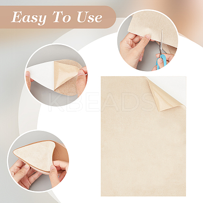 Self-Adhesive Faux Suede Clothing Patches PATC-WH0005-37B-1