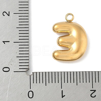 304 Stainless Steel Initial Pendants STAS-S186-12E-G-1