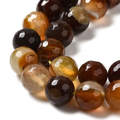 Natural Striped Agate/Banded Agate Beads Strands G-A246-8mm-10-1