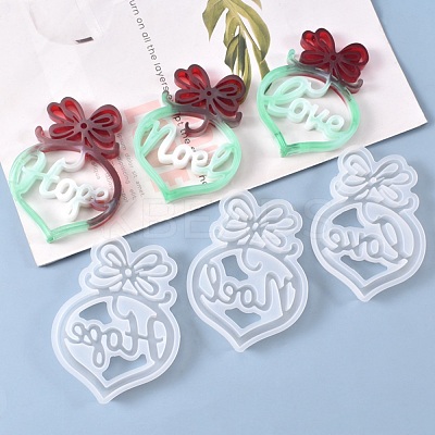 Valentine's Day DIY Heart with Word Love Silicone Molds DIY-L021-65-1