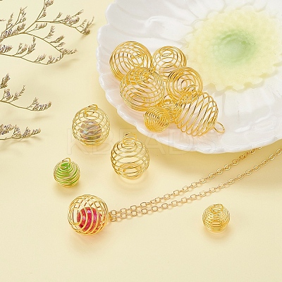 30Pcs 3 Style Round Iron Wire Pendants IFIN-YW0001-25-1