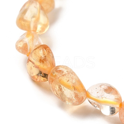Natural Citrine Bead Stretch Bracelets BJEW-K213-44-1