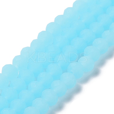 Imitation Jade Solid Color Glass Beads Strands LS-EGLA-A034-J10mm-MD04-1