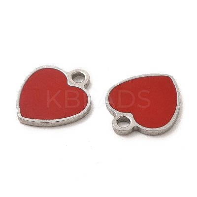 304 Stainless Steel Enamel Pendants STAS-M308-16P-03-1