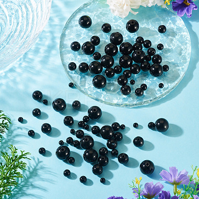 100Pcs 5 Styles Opaque Acrylic Beads MACR-TADJ0001-12B-1