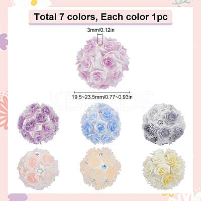 3Pcs 3 Colors Acrylic Handmade Luminous Polymer Clay Rhinestone Beads CLAY-SC0002-12-1
