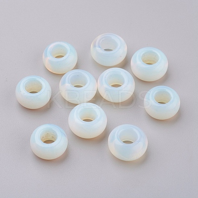 Opalite European Beads G-G740-12x6mm-20-1