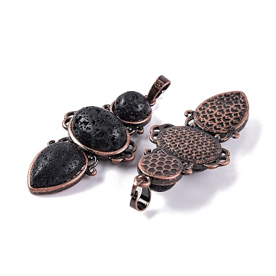 Natural Lava Rock Pendants G-Q158-04-06-1