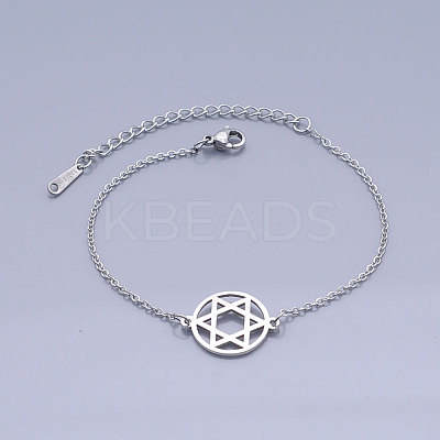 Tarnish Resistant 201 Stainless Steel Link Bracelets BJEW-T011-JN491-1-1