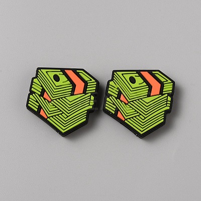 U.S. Dollar Food Grade Eco-Friendly Silicone Focal Beads SIL-CJC0007-02B-1