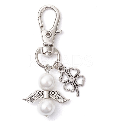 Angel Shell Pearl Pendant Decorations HJEW-JM02555-1