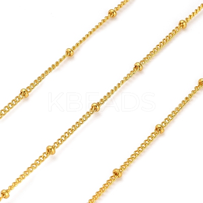 304 Stainless Steel Rondelle Beaded Satellite Chains CHS-G040-03G-1