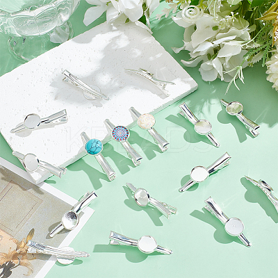 30Pcs Iron Alligator Hair Clip Findings IFIN-SC0001-70-1