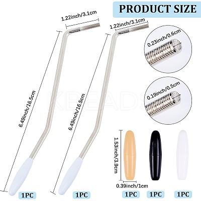 5Pcs 5 Styles Iron & Plastic Tremolo Arm Whammy Guitar Bar for Electric Guitar Flat Mount Stud Mount FIND-CN0002-20B-1