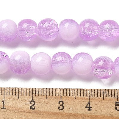 Crackle Glass Beads Strands GLAA-U001-8mm-04-1
