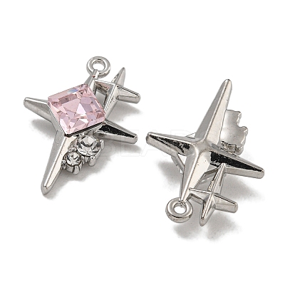 Rack Plating Alloy Rhinestone Pendants PALLOY-F312-20P-1