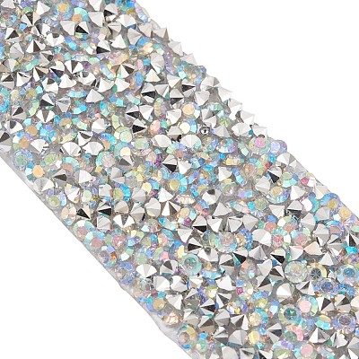 Glitter Resin Hotfix Rhinestone(Hot Melt Adhesive On The Back) OCOR-TAC0004-D-01-1