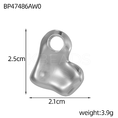 Textured 304 Stainless Steel Pendants STAS-OY009-04P-1