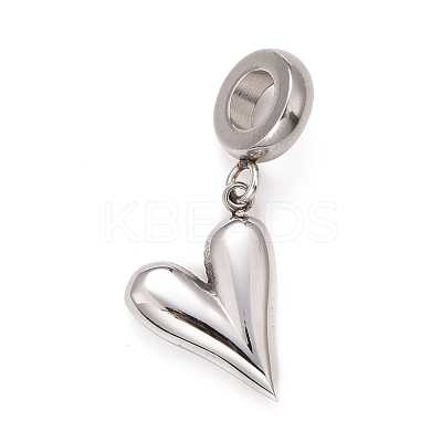 Non-Tarnish 304 Stainless Steel European Dangle Charms STAS-I194-16P-1