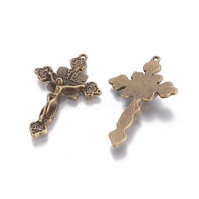 Tibetan Style Alloy Pendants TIBEP-3035-AB-NR-1