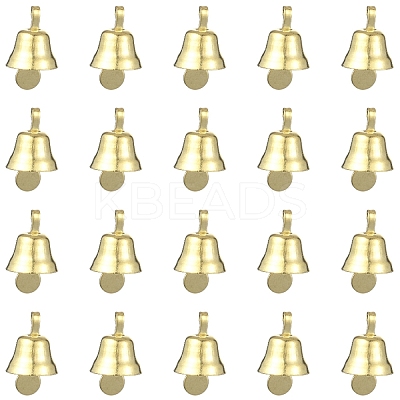 80Pcs Iron Bell Pendants HJEW-YW0001-09-1