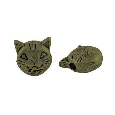Tibetan Style Alloy Kitten Beads TIBEP-GC178-AB-NR-1