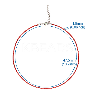 Waxed Cotton Cord Necklace Making MAK-BT0001-03-1