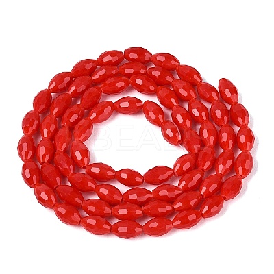 Opaque Solid Color Glass Beads Strands GLAA-N071-01A-C04-1