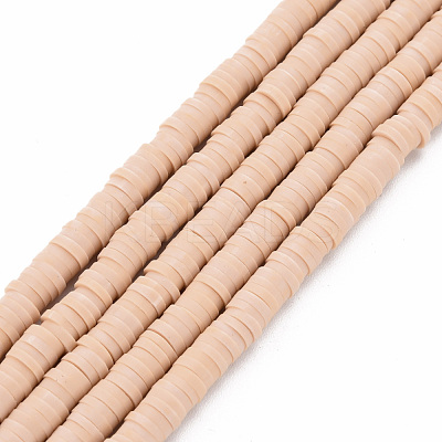 Handmade Polymer Clay Bead Strands CLAY-T002-4mm-66-1