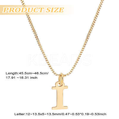 1pc 304 Stainless Steel Letter Pendant Necklaces NJEW-LP0001-38I-G-1