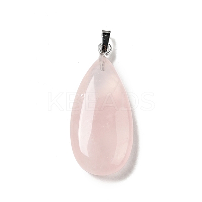 Natural Rose Quartz Pendants G-P474-01P-04-1