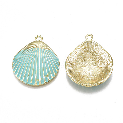 Spray Painted Alloy Pendants X-PALLOY-T065-20B-1