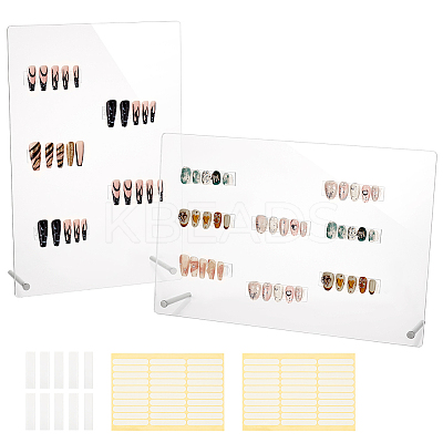 2 Sets 2 Style Assembled Acrylic Nail Art Display Rack ODIS-PH0001-65-1