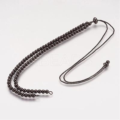 Brass Bead Chain Necklace Making NJEW-F151-01B-1