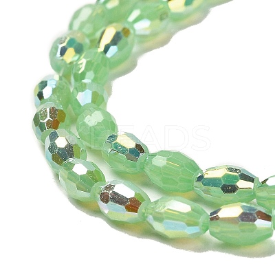 Baking Paint Glass Beads Strands DGLA-D001-02J-1