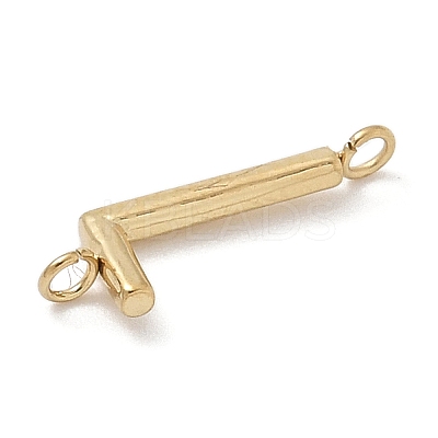 304 Stainless Steel Letter Connector Charms STAS-M108-01G-12-1