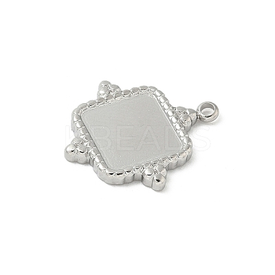 304 Stainless Steel Pendant Cabochon Settings STAS-L293-08P-1
