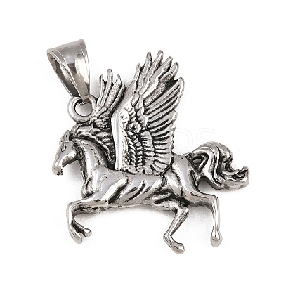 304 Stainless Steel Pendants STAS-C164-02AS-1