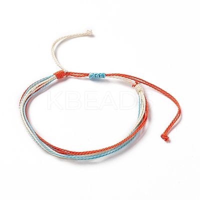 4Pcs 4 Style Alloy & Glass Braided Bead Bracelets Set BJEW-B065-09B-1