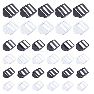 100Pcs 6 Styles POM Plastic Ladder Lock Slider Buckles FIND-FH0016-64-1