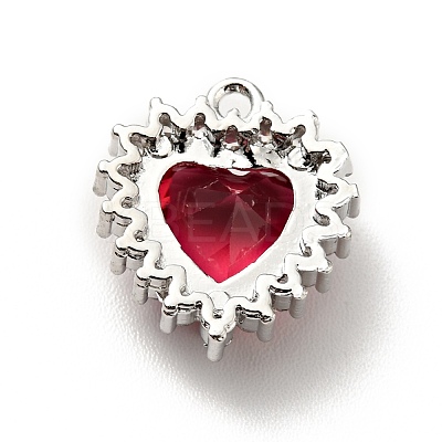 Brass Micro Pave Cubic Zirconia Charms KK-G414-13P-1
