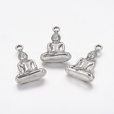 Tibetan Style Alloy Pendants X-TIBEP-A123044-AS-LF-1
