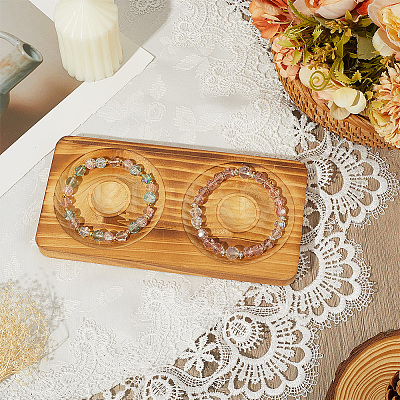 Beech Wooden Jewelry Bracelet Finger Ring Diplay Holder Tray ODIS-WH0010-02J-02-1