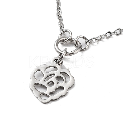 Non-Tarnish Grape Pendant Necklaces NJEW-Q335-03B-P-1