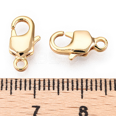 Brass Lobster Claw Clasps KK-N254-12G-1