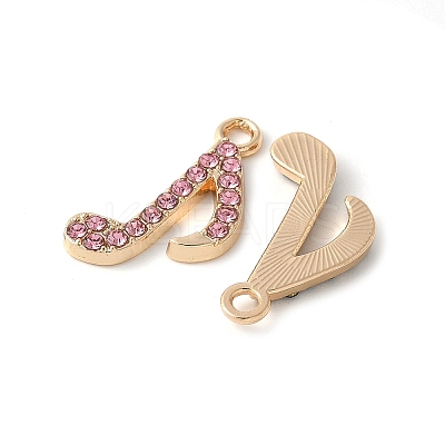Alloy Rhinestone Pendants PALLOY-E775-07G-1