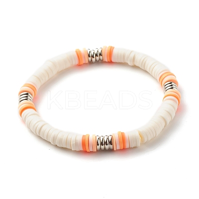Synthetic Hematite & Polymer Clay Hieishi Stretch Bracelets Set for Women BJEW-JB07430-1