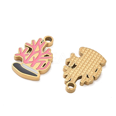 304 Stainless Steel Enamel Pendants SA-CBA7876-29G-07-1