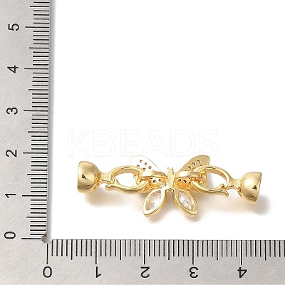 Brass Fold Over Clasps KK-K389-132G-1