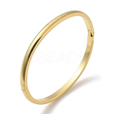 304 Stainless Steel Smooth Hinged Bangles BJEW-Q772-01G-1
